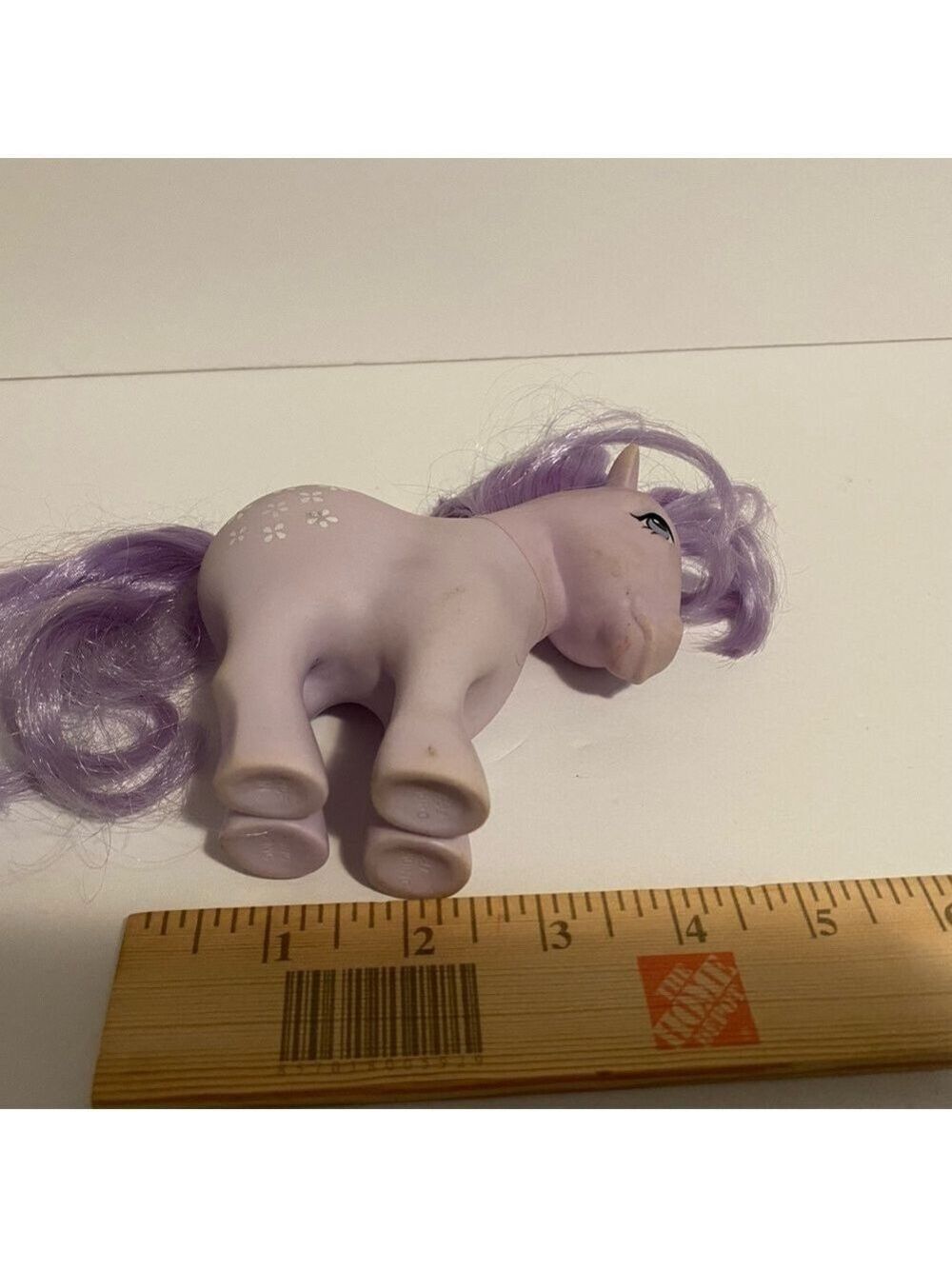 Vintage My Little Pony 1983 G1 Blossom White Flowers Pony Purple Horse MLP - Picture 7 of 7